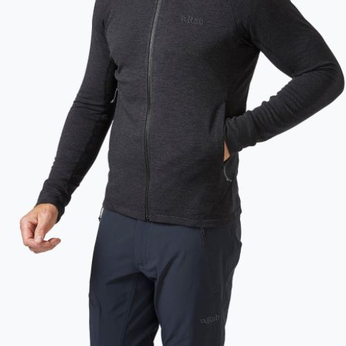 Herren trekking Sweatshirt Rab Nexus Hoody schwarz QFF-7