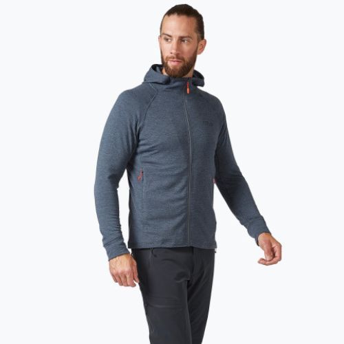 Herren trekking Sweatshirt Rab Nexus Hoody grau QFF-7