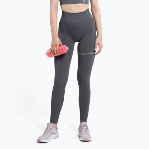 Training-Leggings Damen Gym Glamour push up grau 4