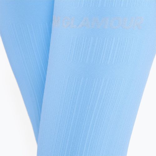 Training-Leggings Damen Gym Glamour push up hellblau 45