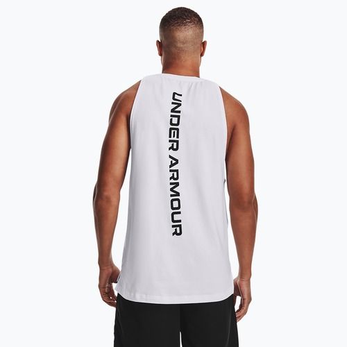 Basketball Trikot Herren Under Armour Baseline Cotton Tank 1 weiß-schwarz UAR-1361911-1