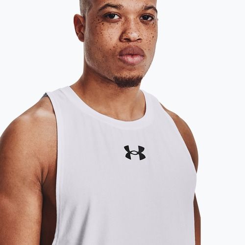 Basketball Trikot Herren Under Armour Baseline Cotton Tank 1 weiß-schwarz UAR-1361911-1