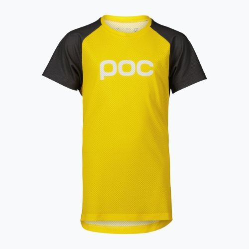 Fahrradtrikot für Kinder POC Essential MTB aventurine yellow/sylvanite grey