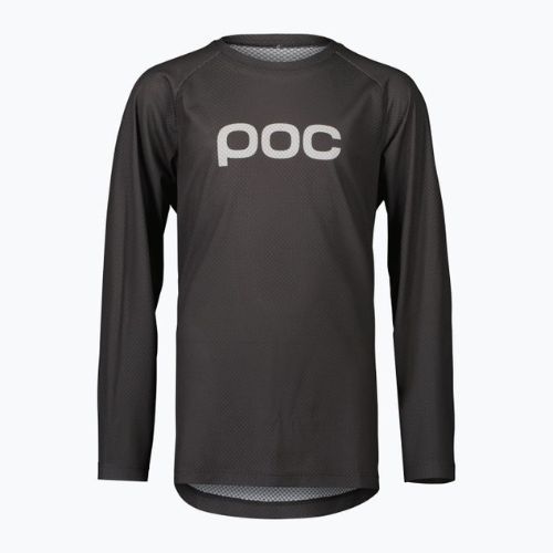 Kinder-Radsport-Langarmshirt POC Essential MTB sylvanite grey