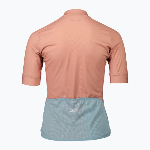 Fahrradtrikot für Frauen POC Essential Road Logo rock salt/mineral blue