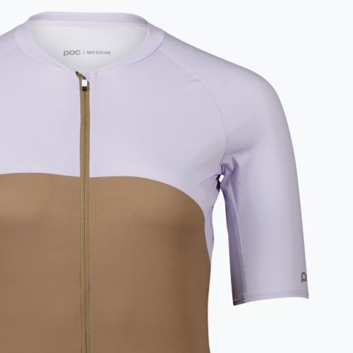 Fahrradtrikot für Frauen POC Essential Road Print jasper brown/purple quartz