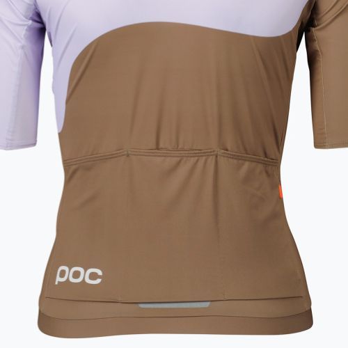 Fahrradtrikot für Frauen POC Essential Road Print jasper brown/purple quartz