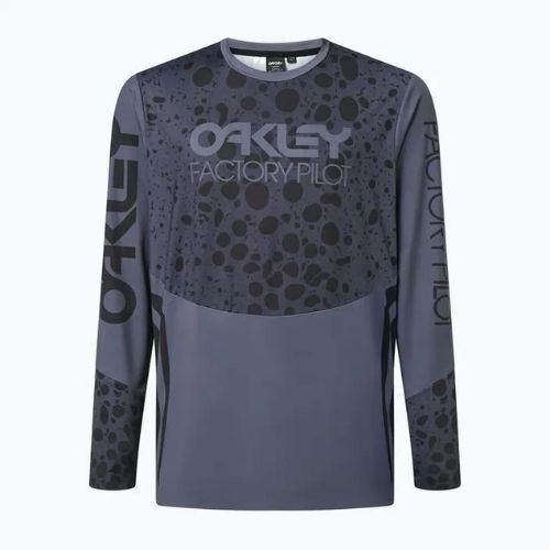 Radtrikot Herren Oakley Maven Rc LS grau-schwarz FOA4443