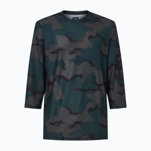 Radtrikot Herren Oakley Ride Free LS grau-grün FOA4455