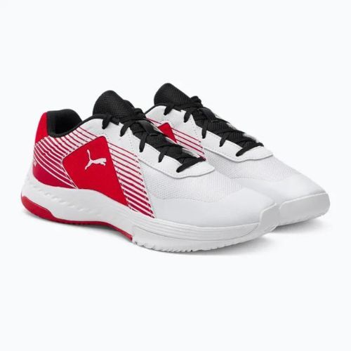 Volleyballschuhe Kinder PUMA Varion Jr weiß-rot 165857
