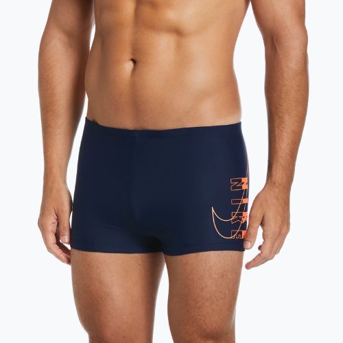 Badehose boxer Herren Nike Reflect Logo Square Leg dunkelblau NESSC58344