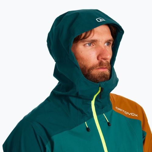 Herren ORTOVOX Westalpen 3L Light Regenjacke grün 7025200026