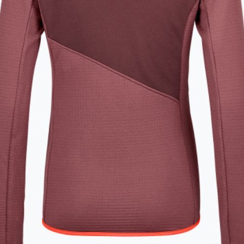 Damen-Trekking-Sweatshirt Ortovox Fleece Grid Hoody rot 87201