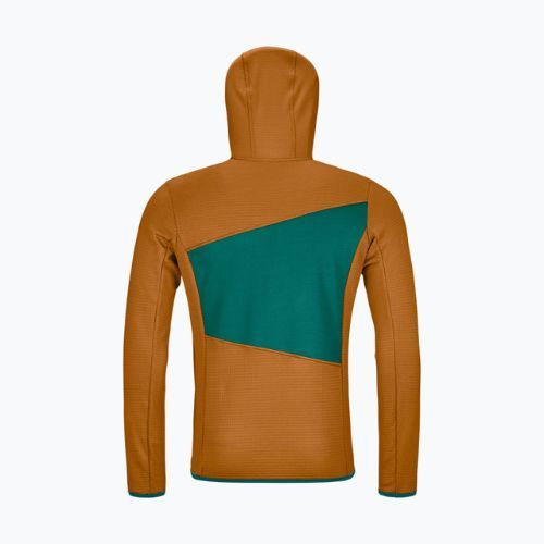 Herren-Trekking-Sweatshirt Ortovox Fleece Grid Hoody braun 87211