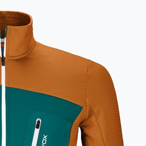 Herren-Trekking-Sweatshirt Ortovox Fleece Grid braun 87212