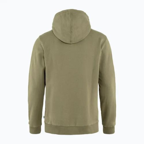 Herren-Trekking-Sweatshirt Fjällräven Logo Hoodie grün F84144