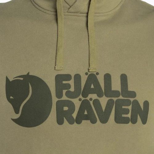 Herren-Trekking-Sweatshirt Fjällräven Logo Hoodie grün F84144