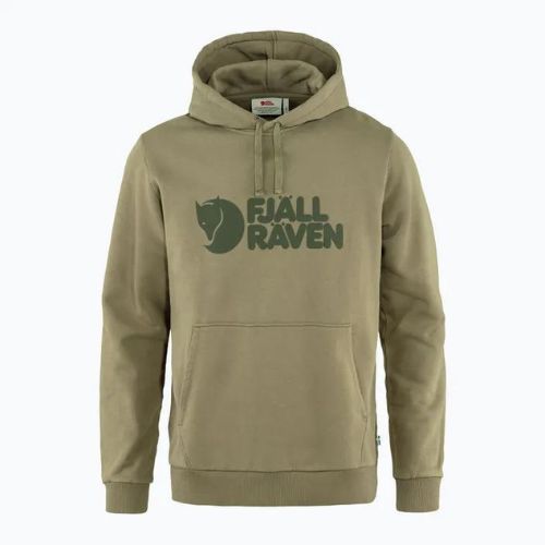 Herren-Trekking-Sweatshirt Fjällräven Logo Hoodie grün F84144