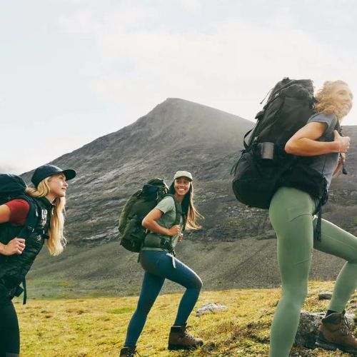 Damen-Trekking-Leggings Fjällräven Abisko Tights navy blau F84773
