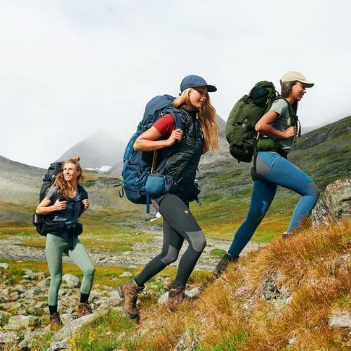 Damen-Trekking-Leggings Fjällräven Abisko Tights navy blau F84773