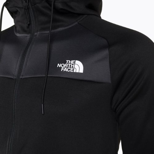 Herren trekking Sweatshirt The North Face Reaxion Fleece F/Z Hoodie schwarz-grau NFA7Z9OKT1