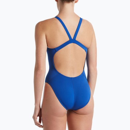 Einteiliger Damen-Badeanzug Nike Hydrastrong Solid Fastback blau NESSA001-494