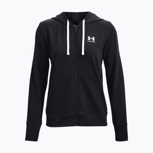 Under Armour Damen Training Sweatshirt Rival Terry Full Zip Hoodie schwarz 1369853