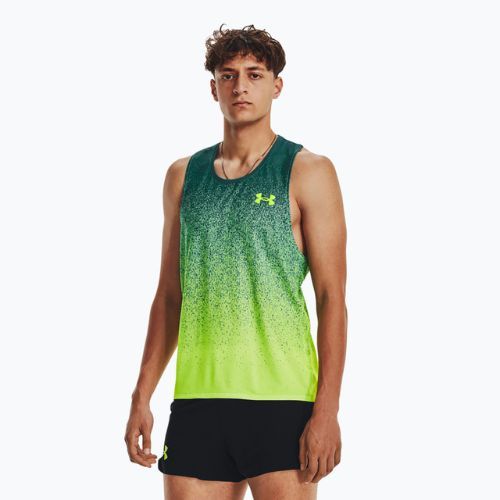 Herren Under Armour Rush Cicada Singlet grün Lauftank Top 1377314
