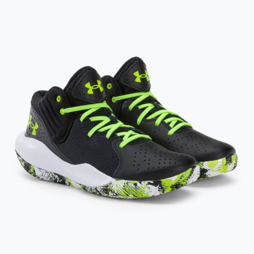 Under Armour Jet '21 Herren Basketball Schuhe schwarz und weiß 3024260