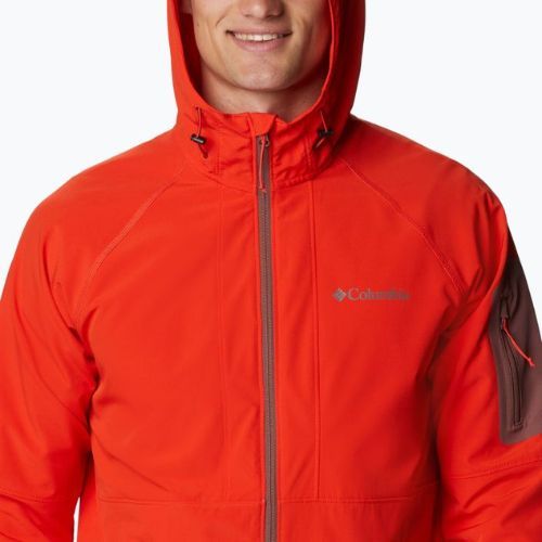 Herren Columbia Tall Heights Kapuzen-Softshell-Jacke rot 1975591839