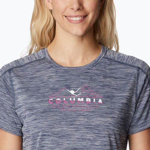Columbia Damen Zero Rules Graphic Crew Trekking Shirt grau 1991583467