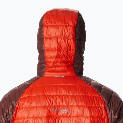 Herren Columbia Platinum Peak Daunenjacke mit Kapuze Rot 2008611839