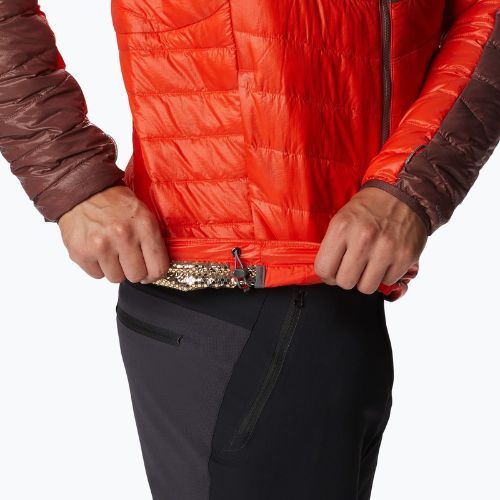 Herren Columbia Platinum Peak Daunenjacke mit Kapuze Rot 2008611839
