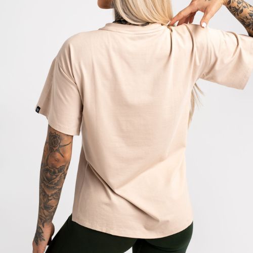 Damen-Trainings-T-Shirt Gym Glamour Glamour Beige 419