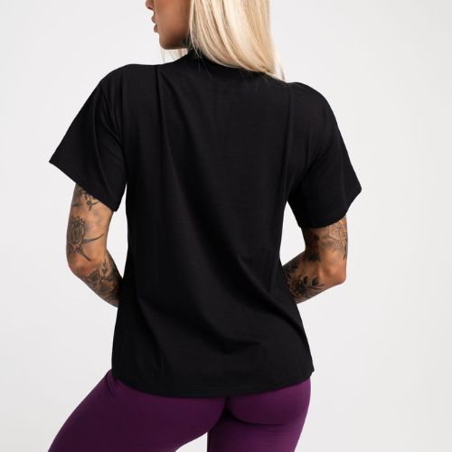 Damen Trainings-T-Shirt Gym Glamour Glamour Schwarz 417