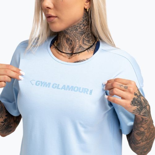 Damen Trainingsshirt Gym Glamour V Blau 422