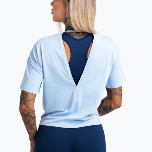 Damen Trainingsshirt Gym Glamour V Blau 422