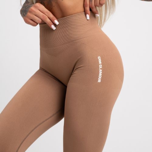 Damen Trainingsleggings Gym Glamour Compress Cappuccino 452