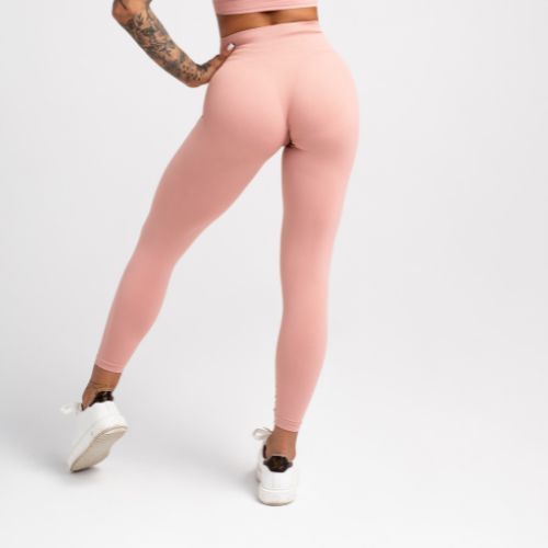 Damen Trainingsleggings Gym Glamour Compress Rose Tan 454