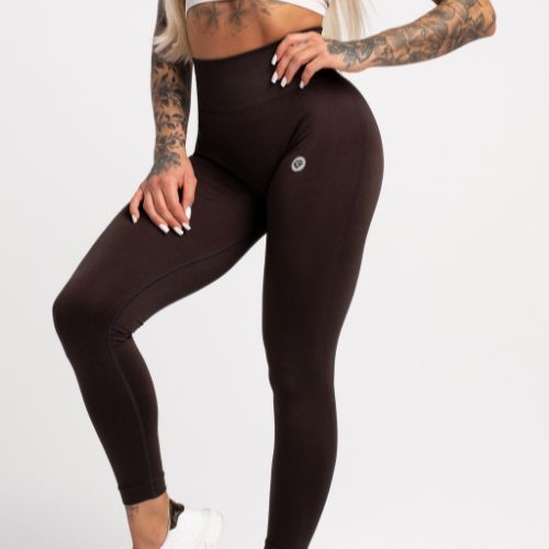 Damen Trainingsleggings Gym Glamour Flexible Brownie 428