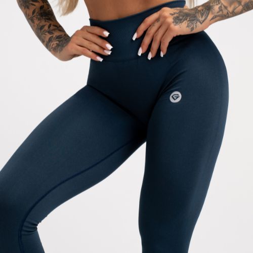 Damen Trainingsleggings Gym Glamour Flexible Dark Sea 431