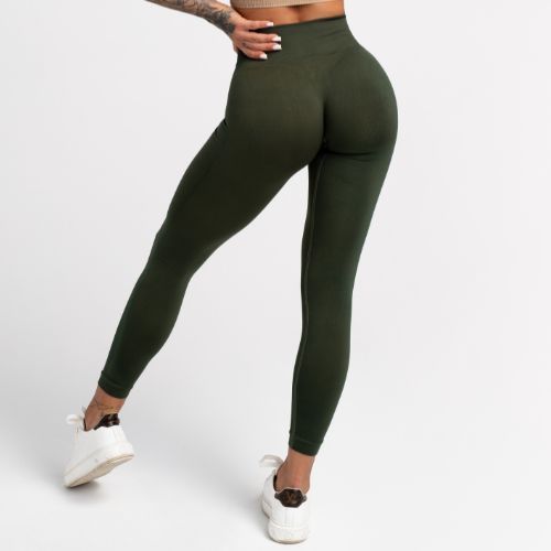 Damen Trainingsleggings Gym Glamour Flexible Khaki 430