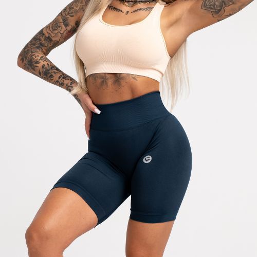 Damen-Trainingsshorts Gym Glamour Flexible Dark Sea 437