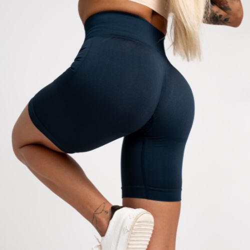 Damen-Trainingsshorts Gym Glamour Flexible Dark Sea 437