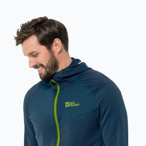 Herren-Trekkingjacke Jack Wolfskin Kolbenberg Hooded FZ navy blau 1711011