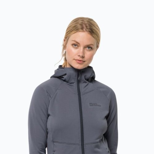 Jack Wolfskin Damen-Trekkingjacke Kolbenberg Hooded FZ grau 1711071