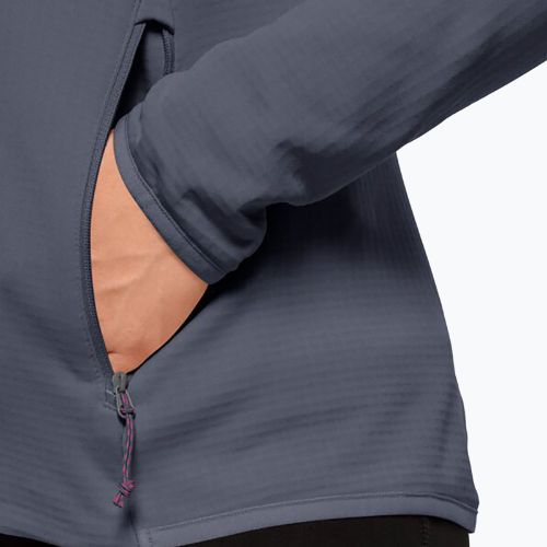 Jack Wolfskin Damen-Trekkingjacke Peak Grid Fleece grau 1710351