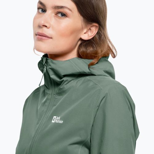 Jack Wolfskin Pack & Go Shell Damen Regenjacke grün 1111514_4151_005