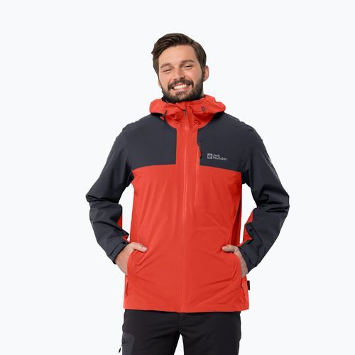 Jack Wolfskin Herren Go Hike Regenjacke rot 1114051