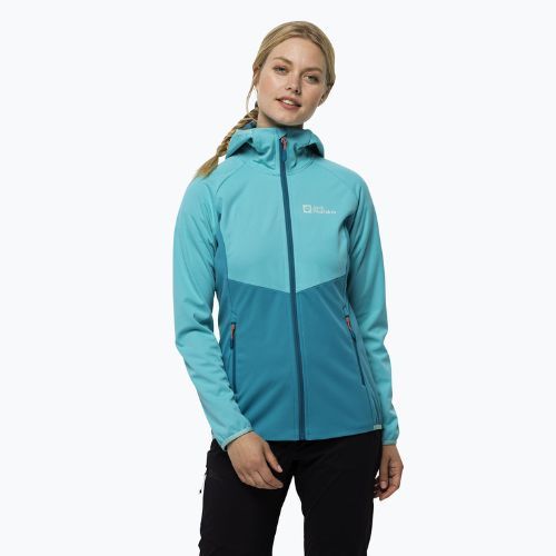 Jack Wolfskin Damen Go Hike Softshell Jacke blau 1306862